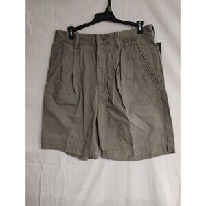 Perry Ellis America Mens Size 32 Light Olivia Cotton Pleated Shorts